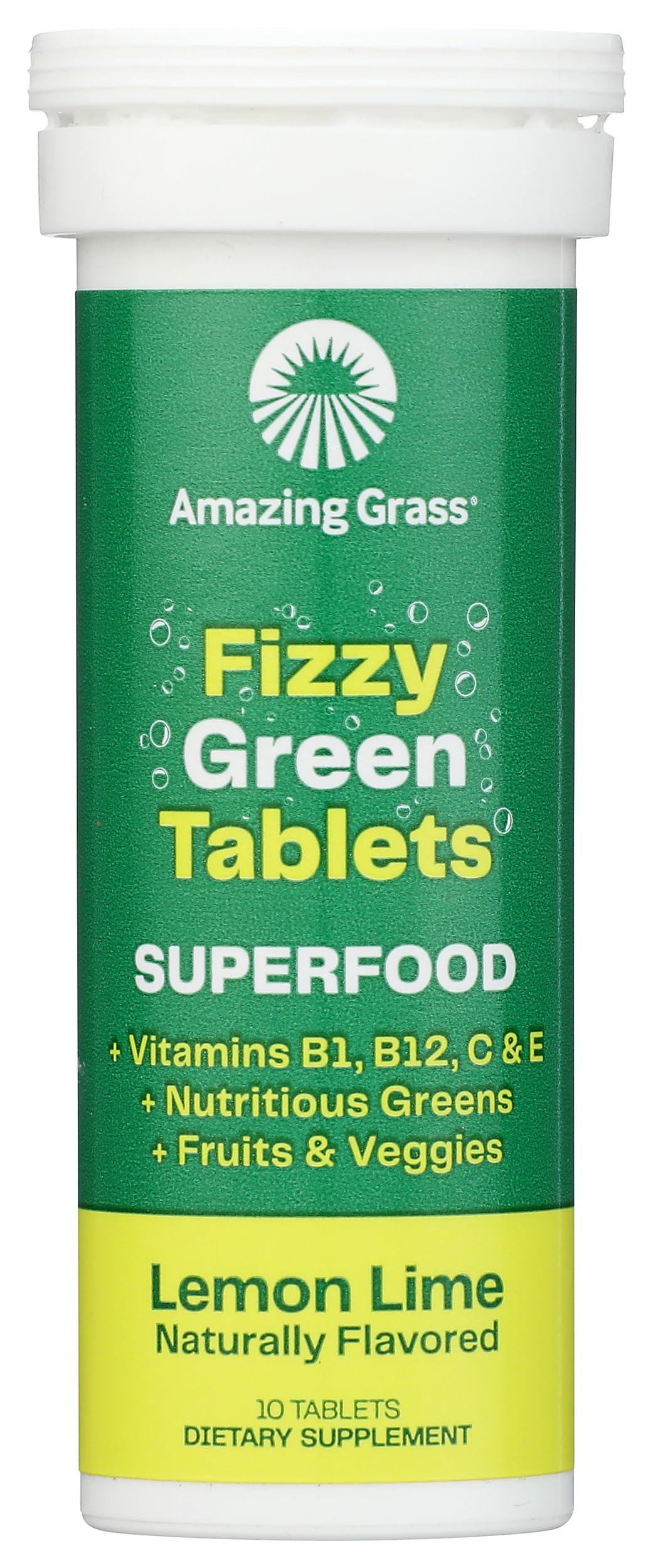 Amazing Grass Lemon Lime Green Superfood Drink Tabs - 10 Tablets