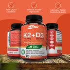 NutriFlair Vitamin D3 + K2 5000 IU Plant-Based - 90 Capsules - image 5