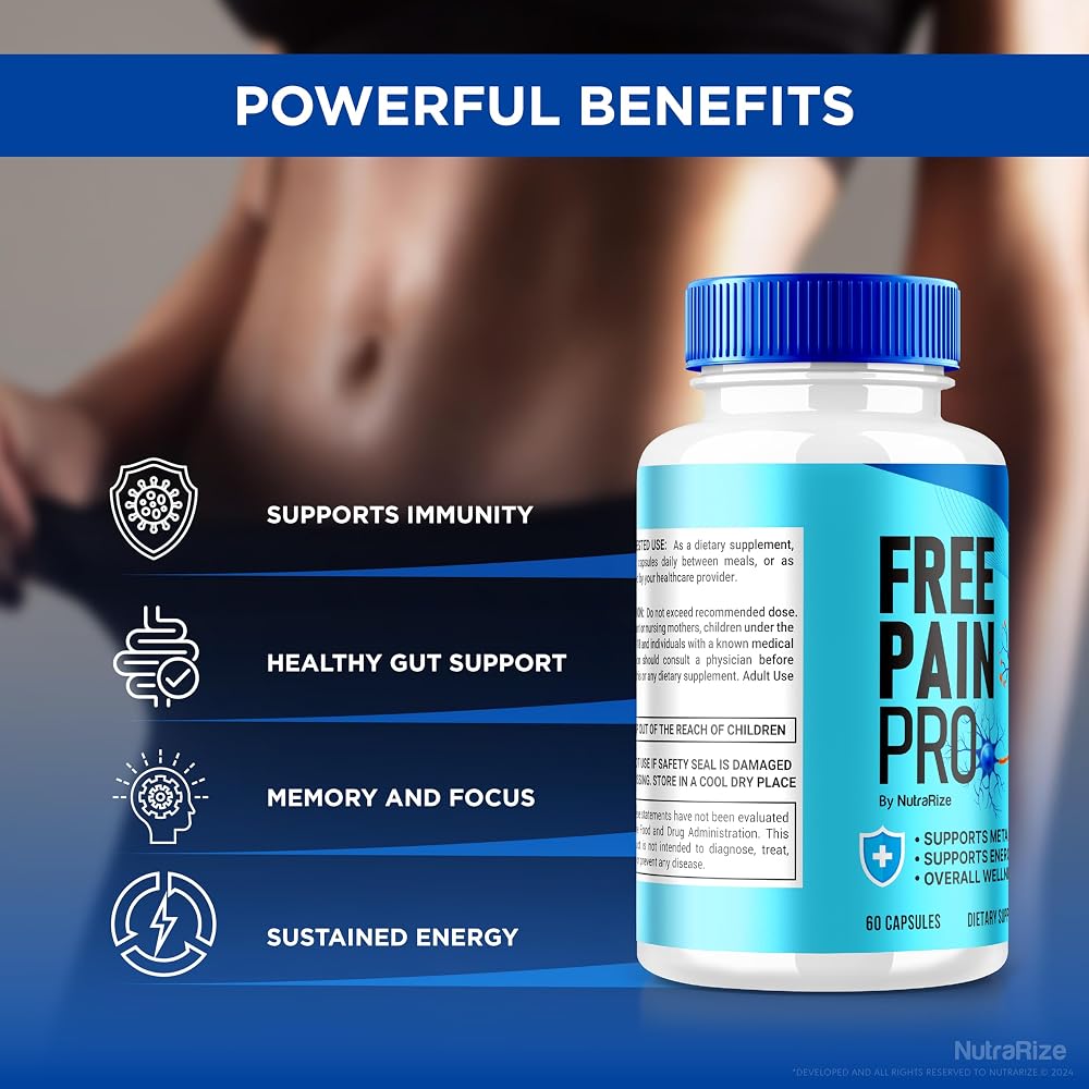NutraRize Free Pain Pro Capsules All Natural Wellness Support - 60 Capsules - image 7