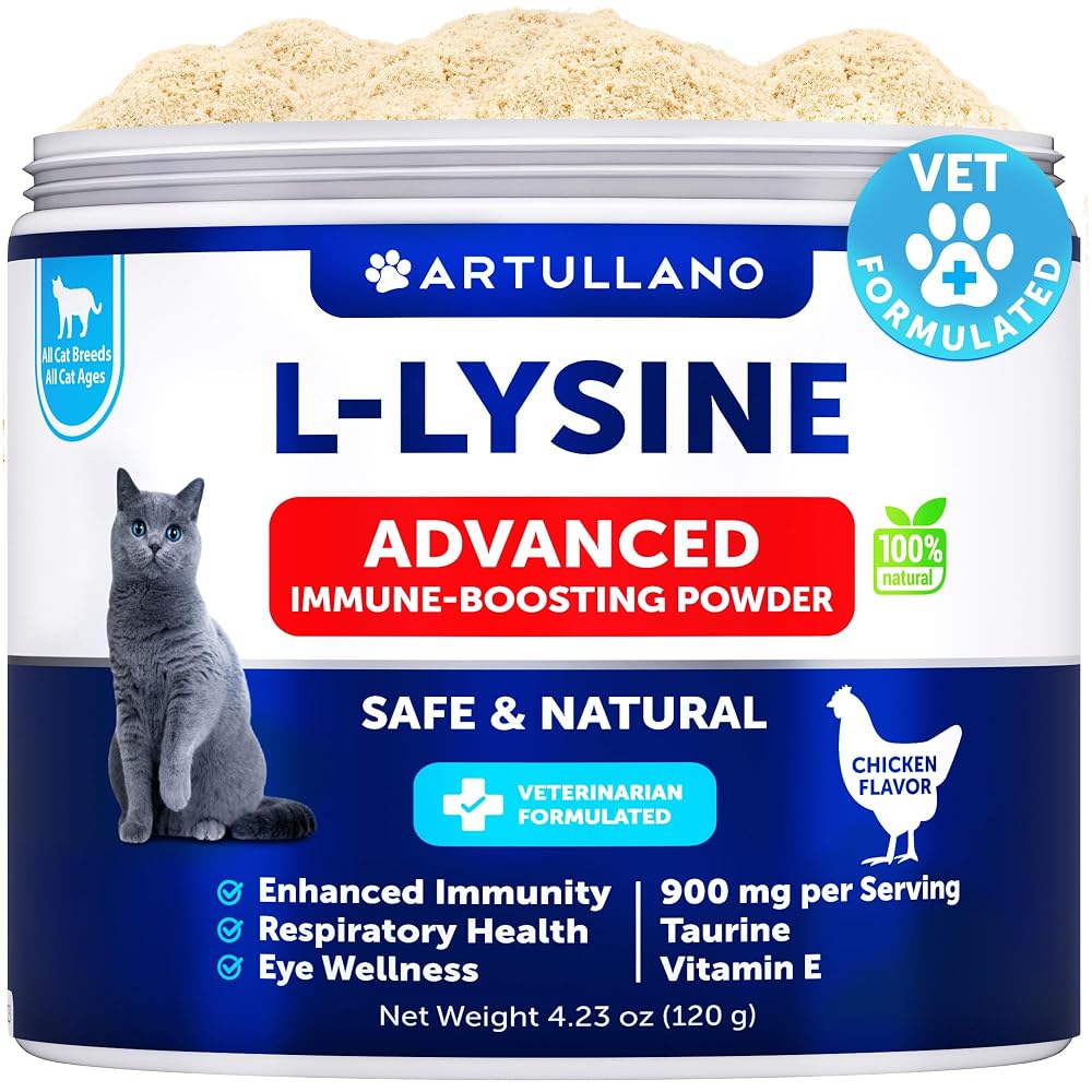 Artullano L-Lysine Powder for Cats 900 mg - 4.23 oz