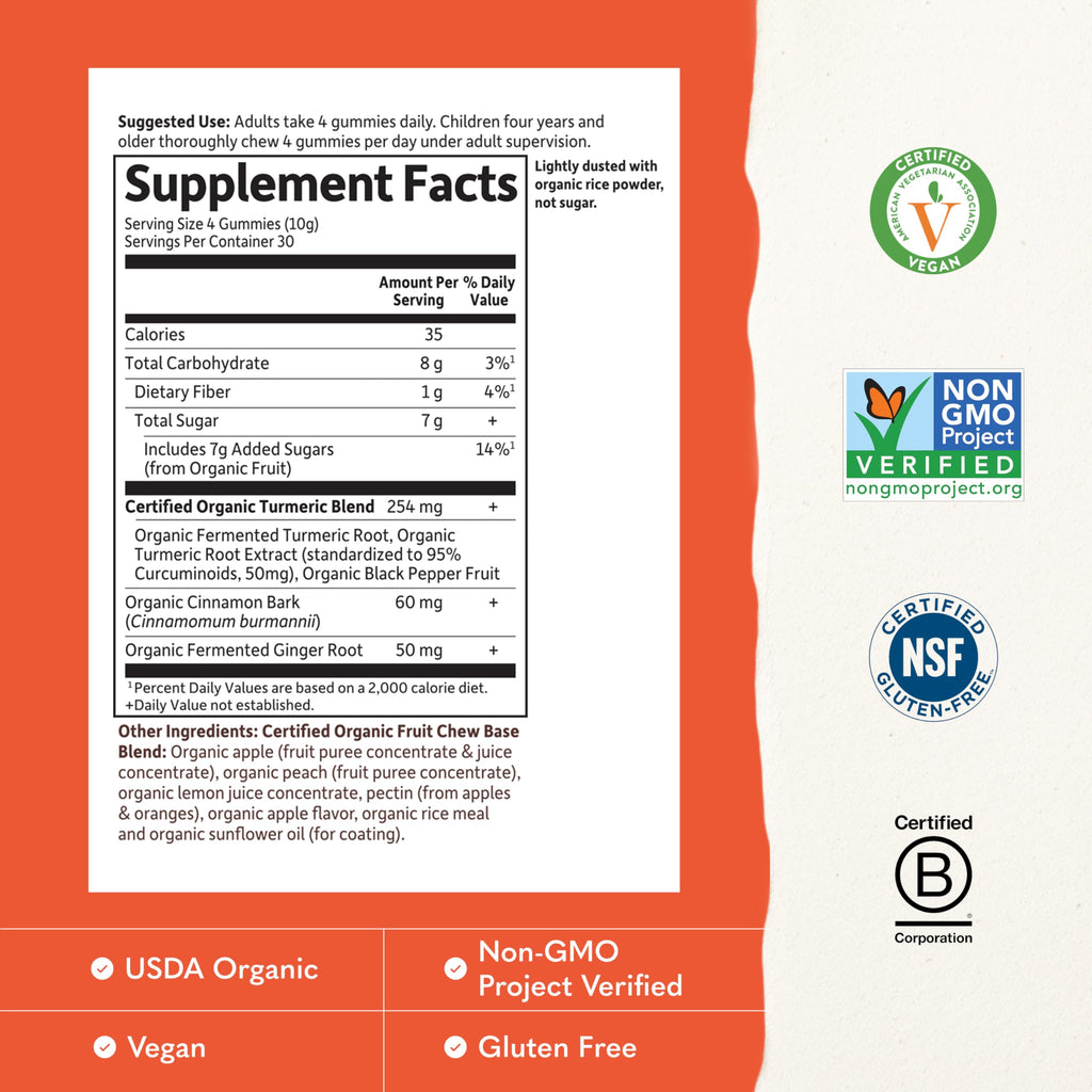 Garden of Life Organics Turmeric Inflammatory Response Gummies - 120 Count - image 3