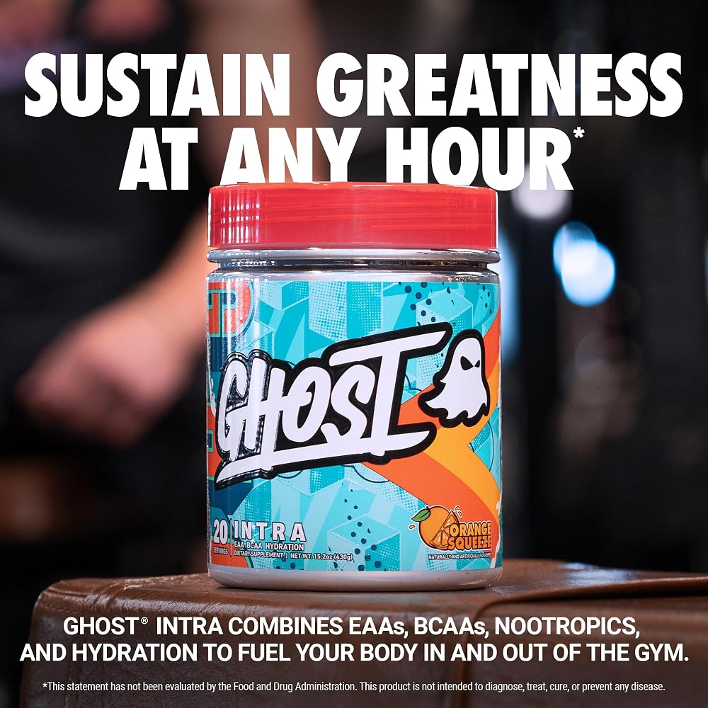 GHOST Intra Workout Powder Drink Mix Orange Squeeze - 20 Servings - image 2