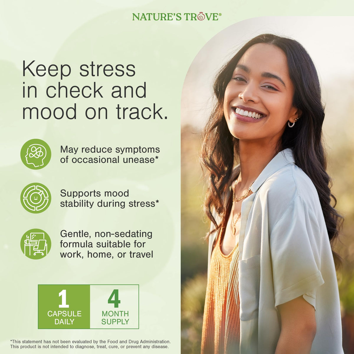 L-Theanine 200mg by Nature's Trove - Vegetarian Capsules