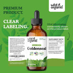 Wild & Organic Goldenseal Tincture - Organic Goldenseal Root Liquid