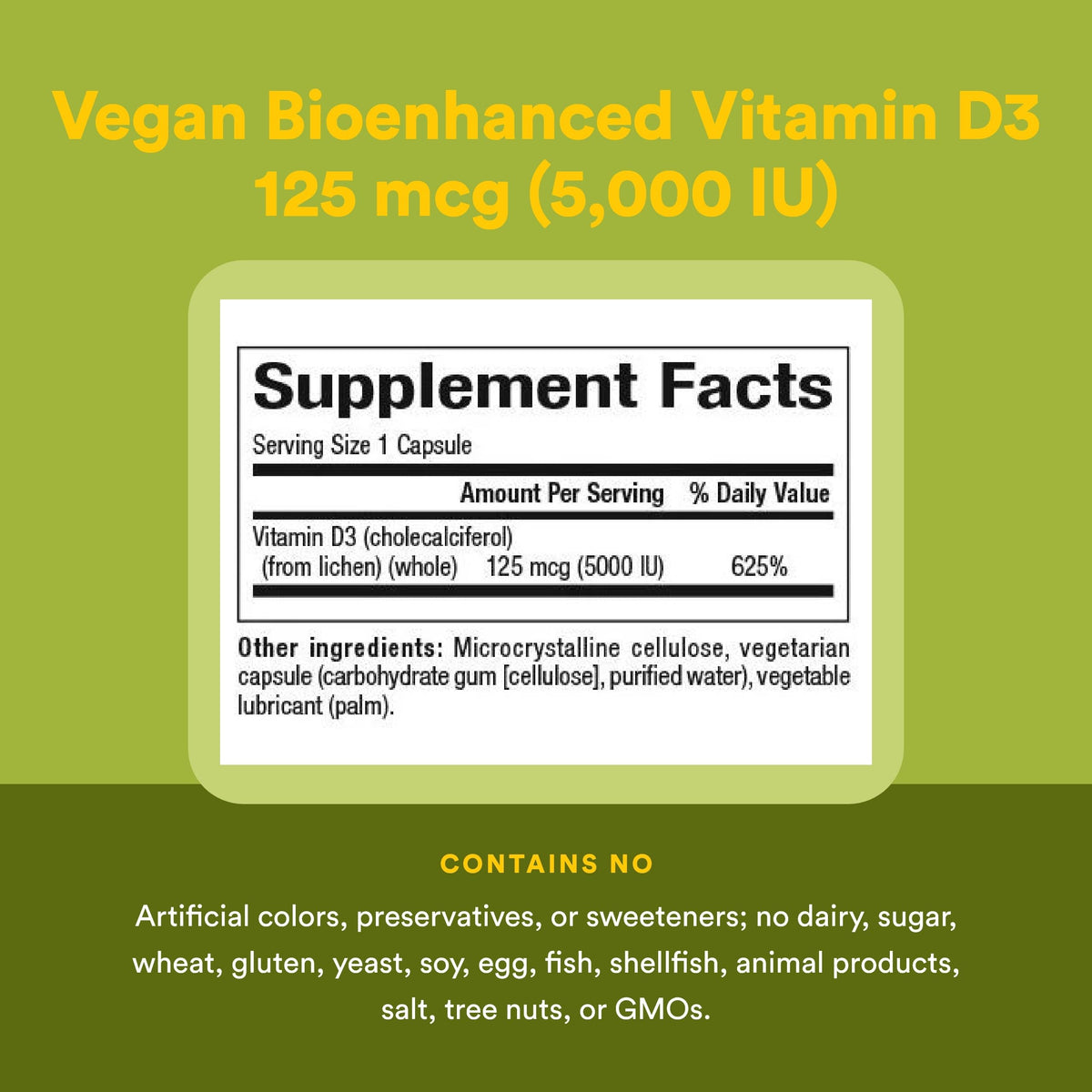Natural Factors Whole Earth & Sea Vitamin D3 5000 IU - 60 Vegetarian Capsules - image 4