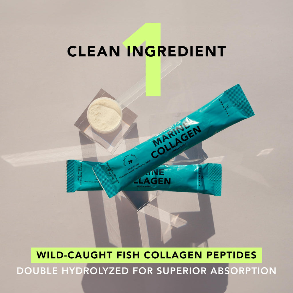 AMANDEAN Marine Collagen Peptides Powder, Wild-Caught - 30 Packets - image 2