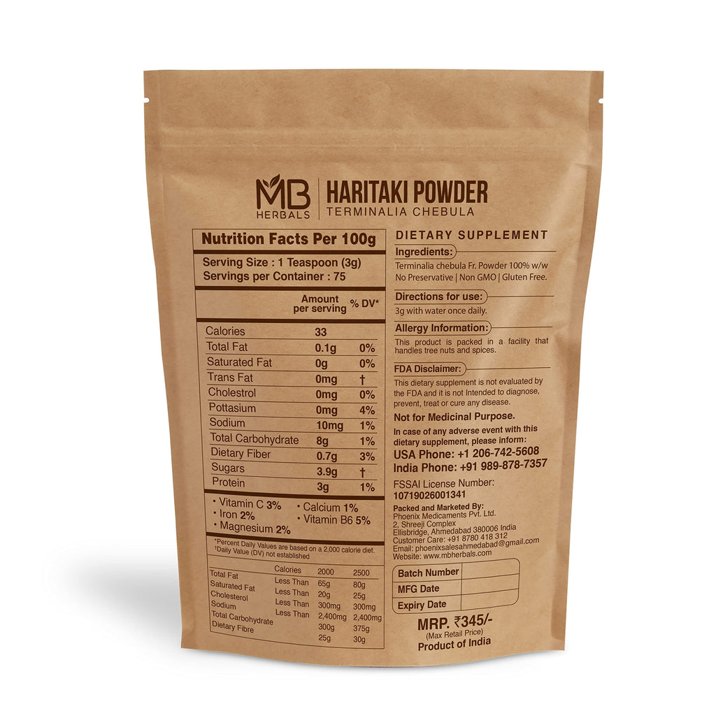 MB Herbals Haritaki Powder - 227g - image 2