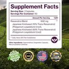 Pure Micronutrients Resveratrol 600mg Trans-Resveratrol - 60 Vegan Capsules - image 6