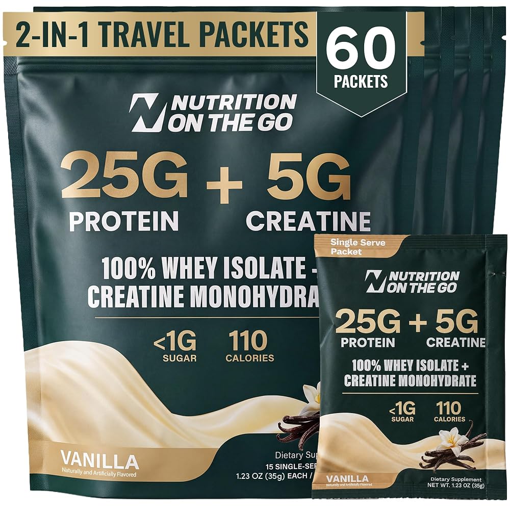 Nutrition On The Go 2-in-1 Whey Protein Isolate + Creatine Travel