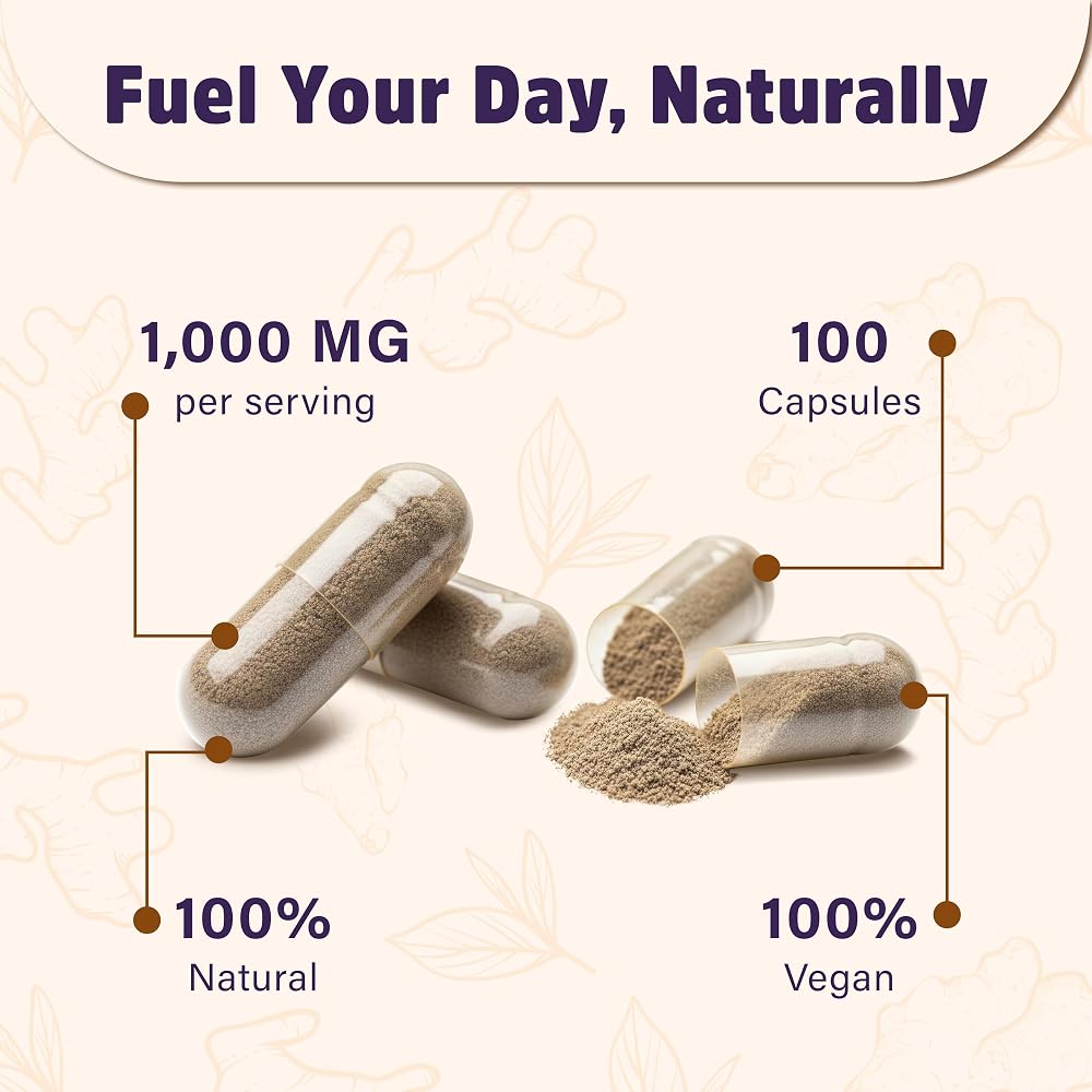 Real Naturals Black Ginger Extract 500 mg - 100 Capsules - image 3