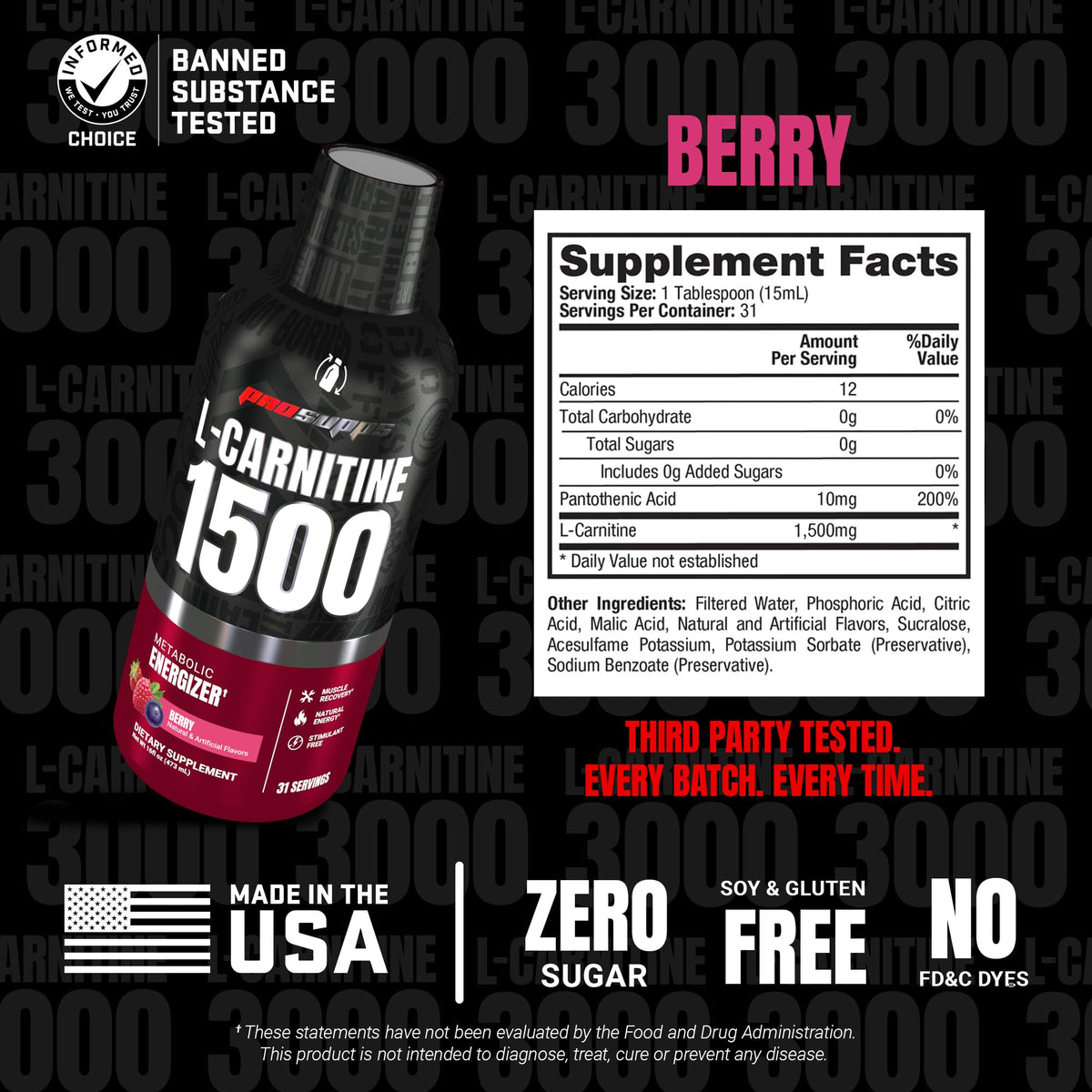 ProSupps L-Carnitine Liquid 1500 Stimulant-Free - 31 Servings - image 5