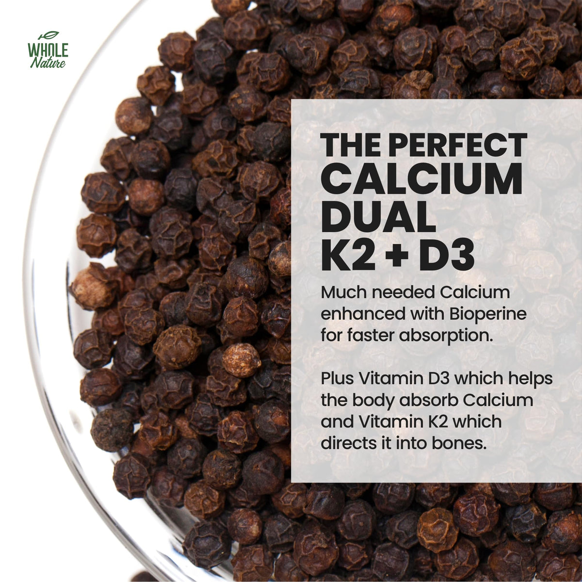 Whole Nature Vitamin K2 D3 Supplement with BioPerine - 60 Vegan Capsules - image 10