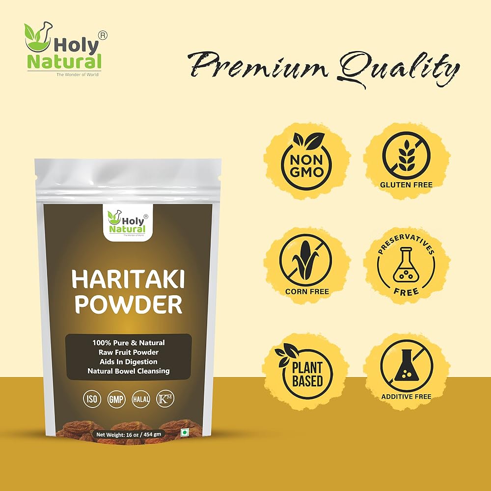 Holy Natural Haritaki Powder Digestive Support - 16 Oz - image 5
