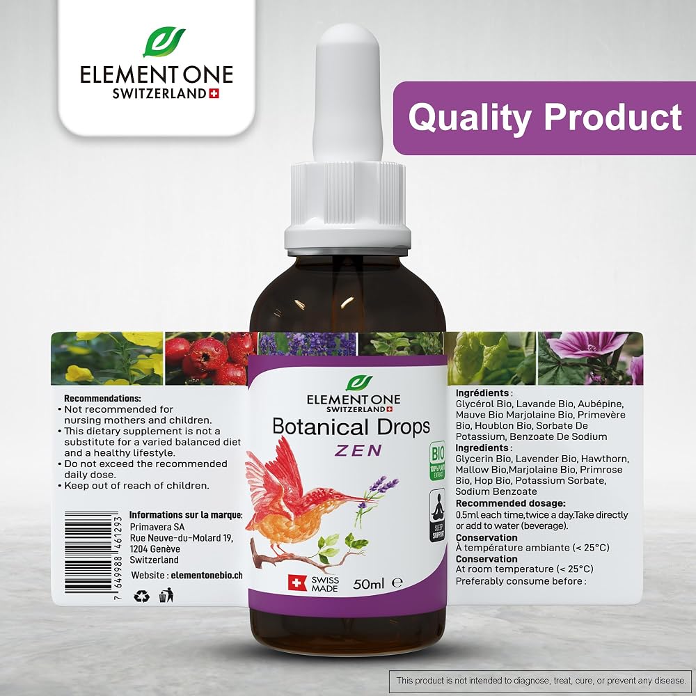 element one Botanical Zen Drops Natural Stress Relief - 50 ml - image 2