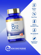 Carlyle B12 Vitamin 5000 mcg Sublingual - 250 Tablets - image 5