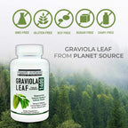 Planet Source Graviola Leaf 1400mg - 60 Vegetarian Capsules - image 4