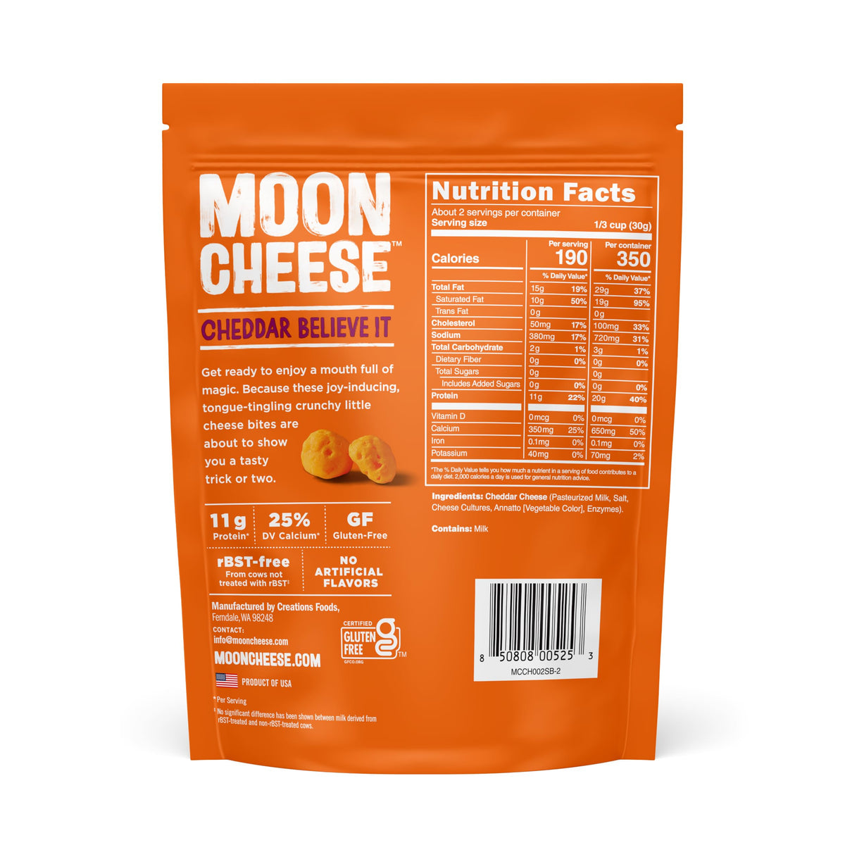 Moon Cheese Cheddar Believe It Cheese Bites - 3 Pack - image 2
