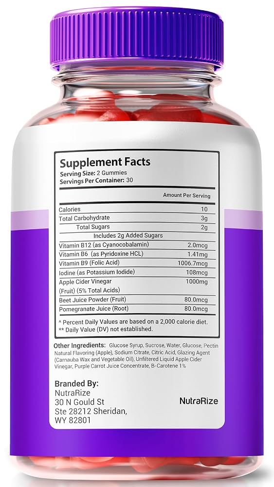 NutraRize Keto Glow ACV Gummies Apple Cider Vinegar 1000mg - 120 Gummies - image 2