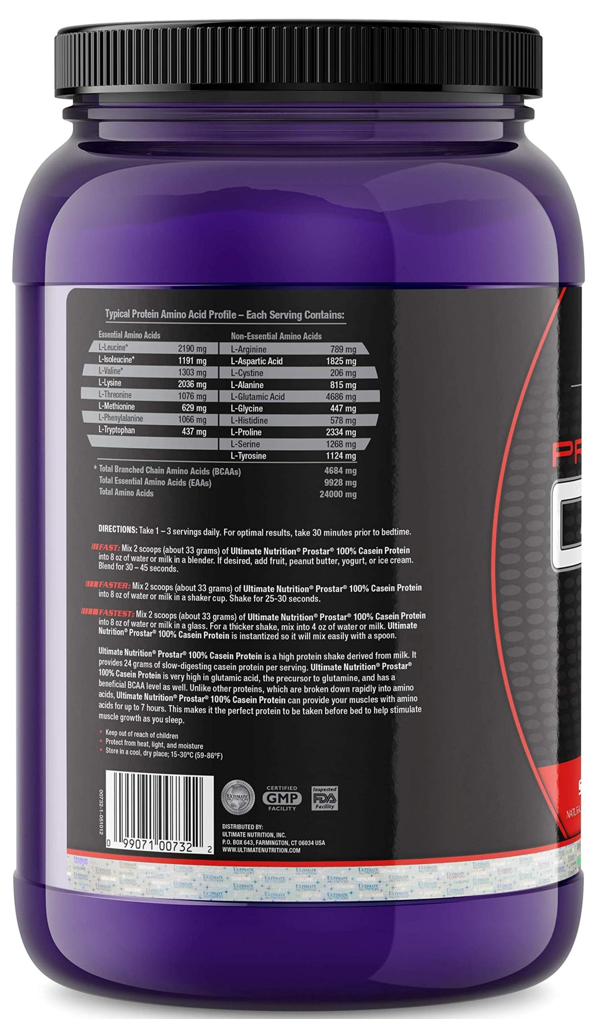 Ultimate Nutrition Prostar 100% Casein Protein Powder