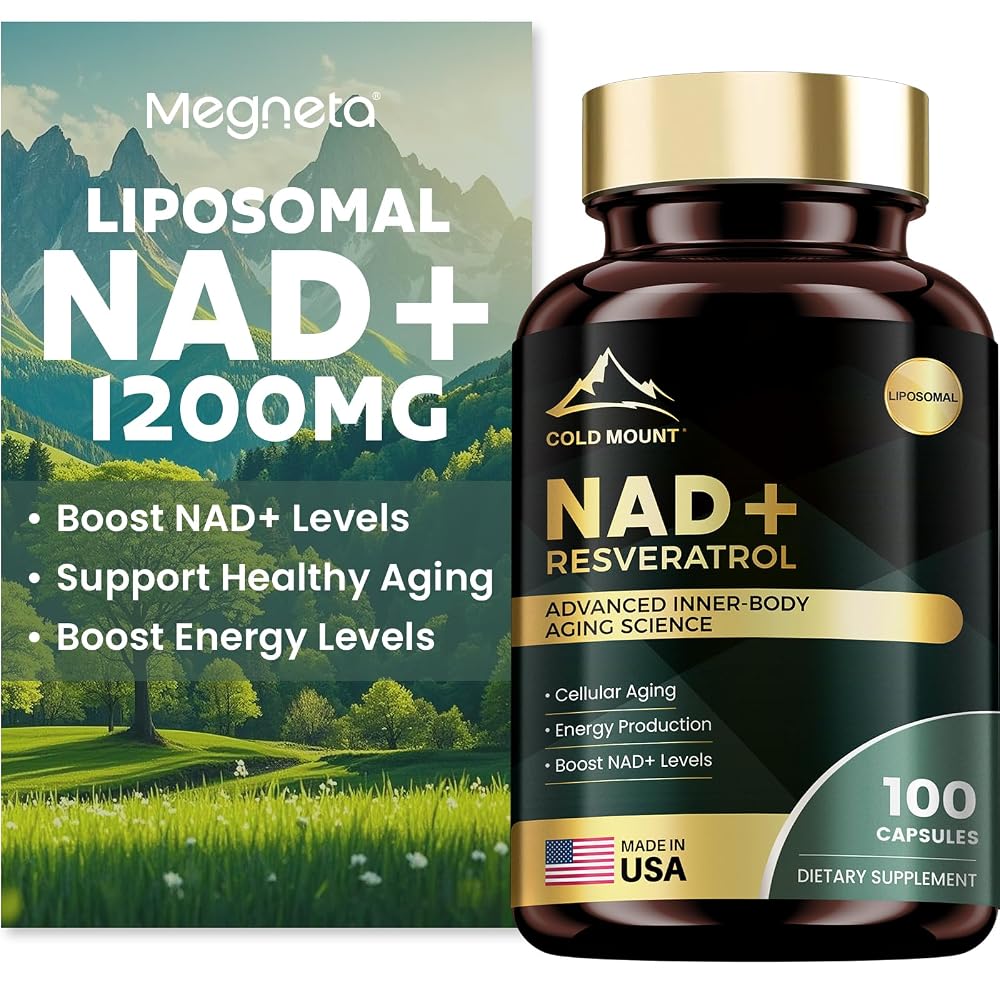 MEGNETA Liposomal NAD+ Supplement 1200 mg - 100 Softgels