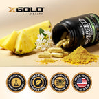 X Gold Health Quercetin with Bromelain 1300 mg - 120 Vegetarian Capsules - image 6