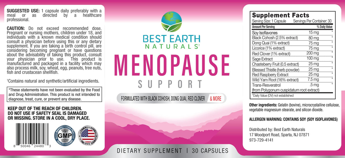 Best Earth Naturals Menopause Support - 60 Capsules - image 3