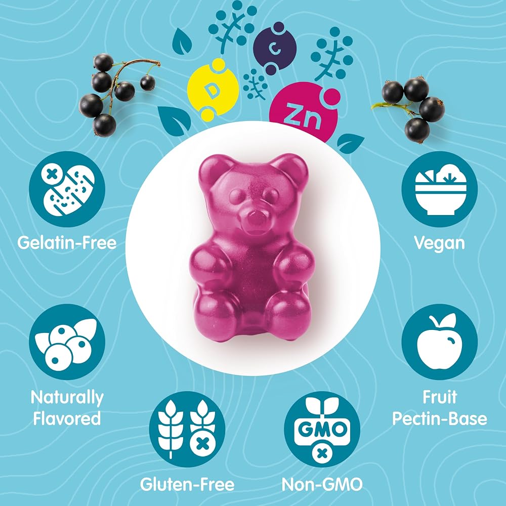 Terramed Just Think Comfort Elderberry Gummies with Vitamin C & Zinc - image 5