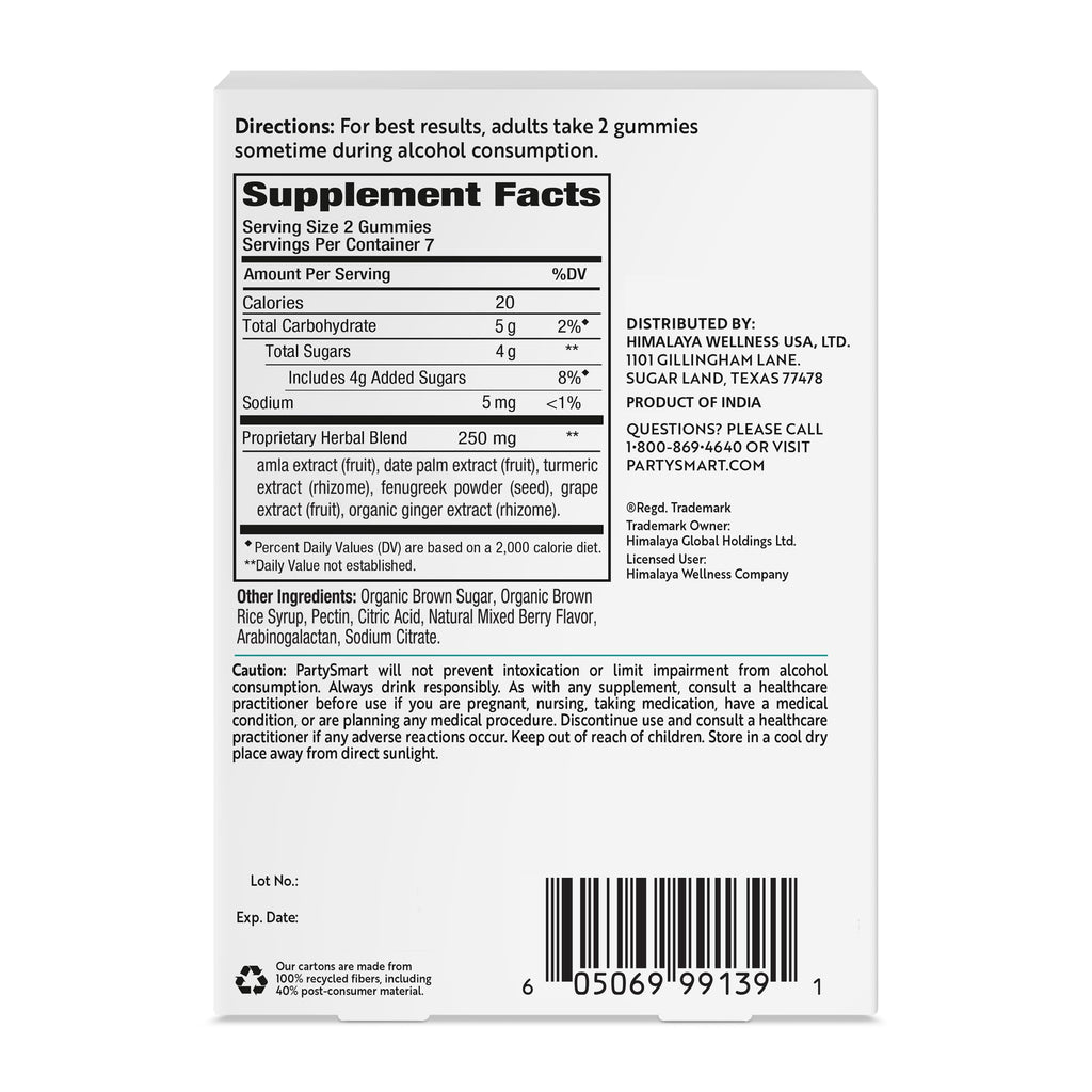 Himalaya PartySmart, Alcohol Breakdown Liver Support for a Better