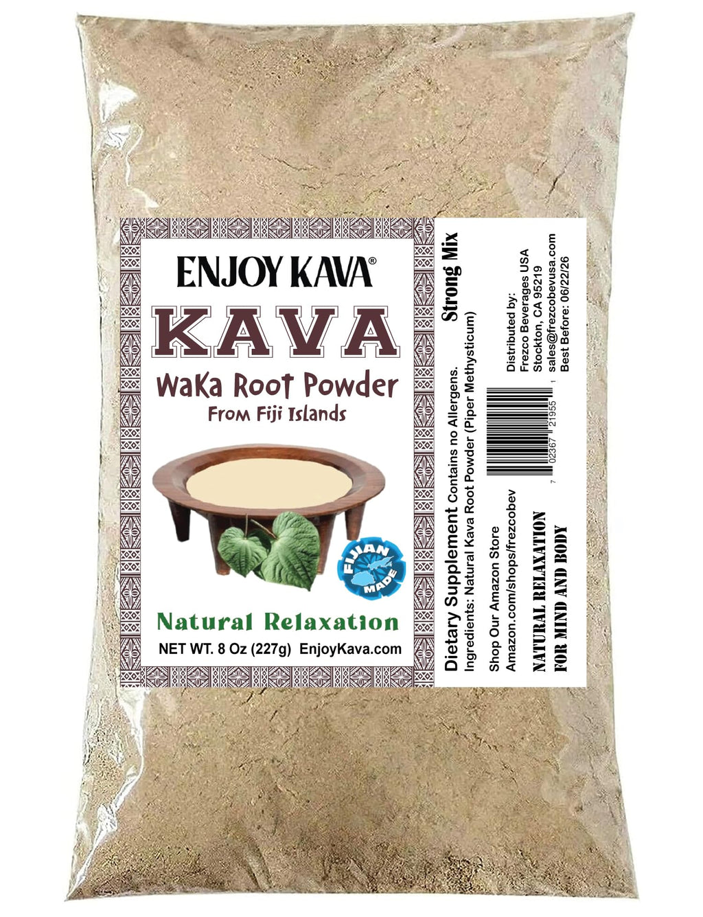 Enjoy Kava Noble Kava Root Powder for Sleep - 8 Oz