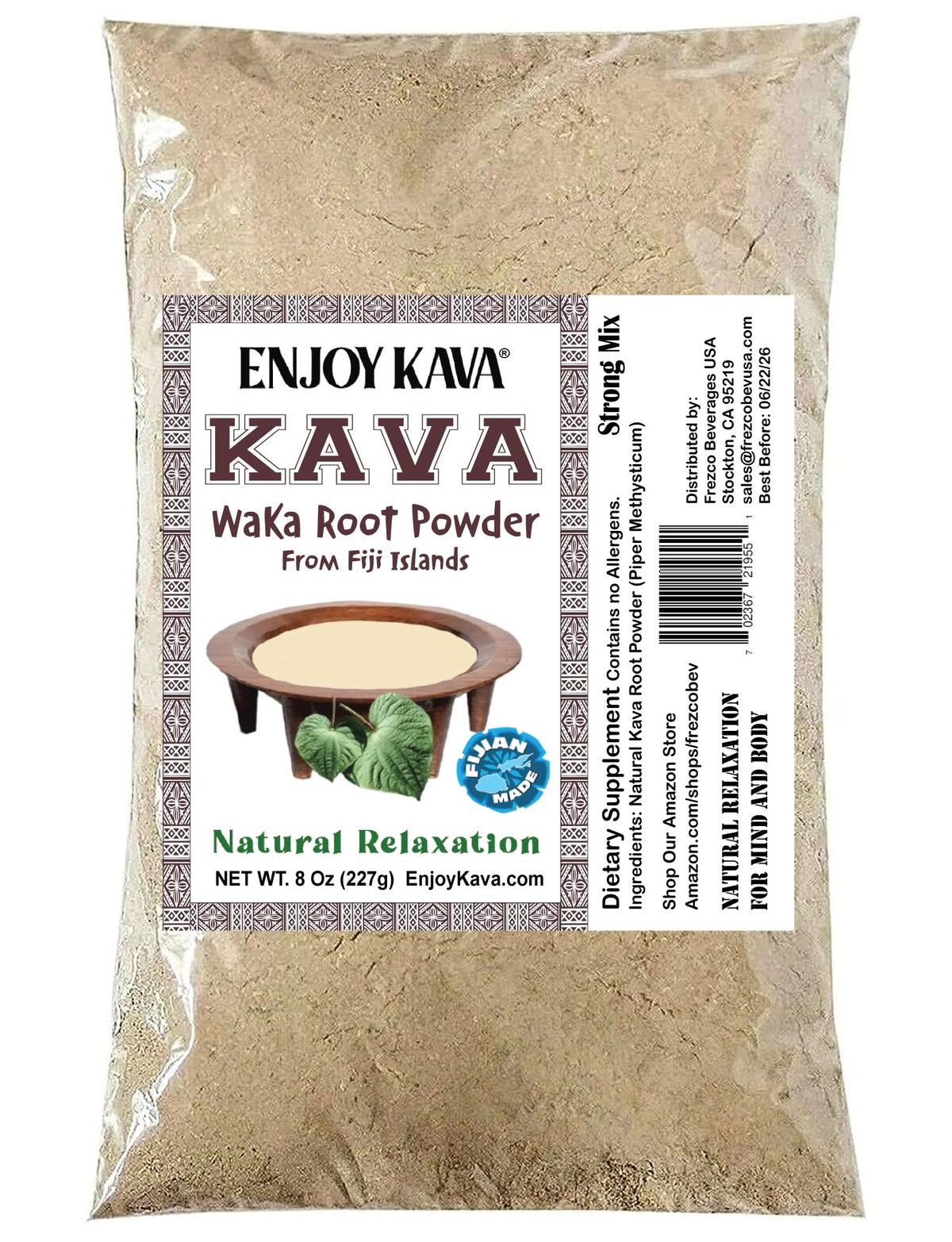 Enjoy Kava Noble Kava Root Powder for Sleep - 8 Oz