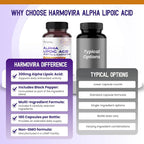 HarmoVira Alpha Lipoic Acid 8-in-1 Formula Cellular Wellness - 180 Capsules - image 6