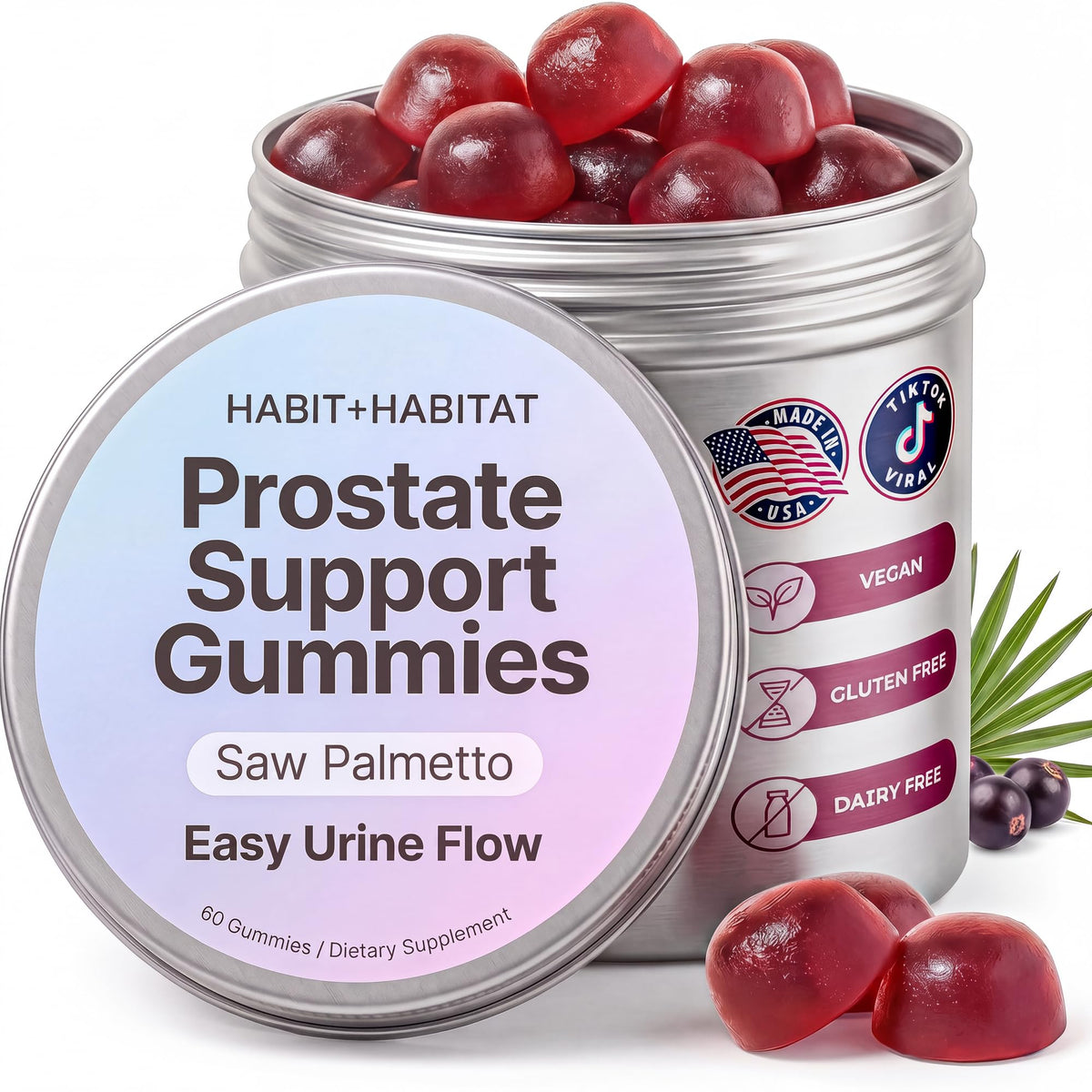 Habit + Habitat Prostate Health Gummies Urinary Support - 60 Gummies