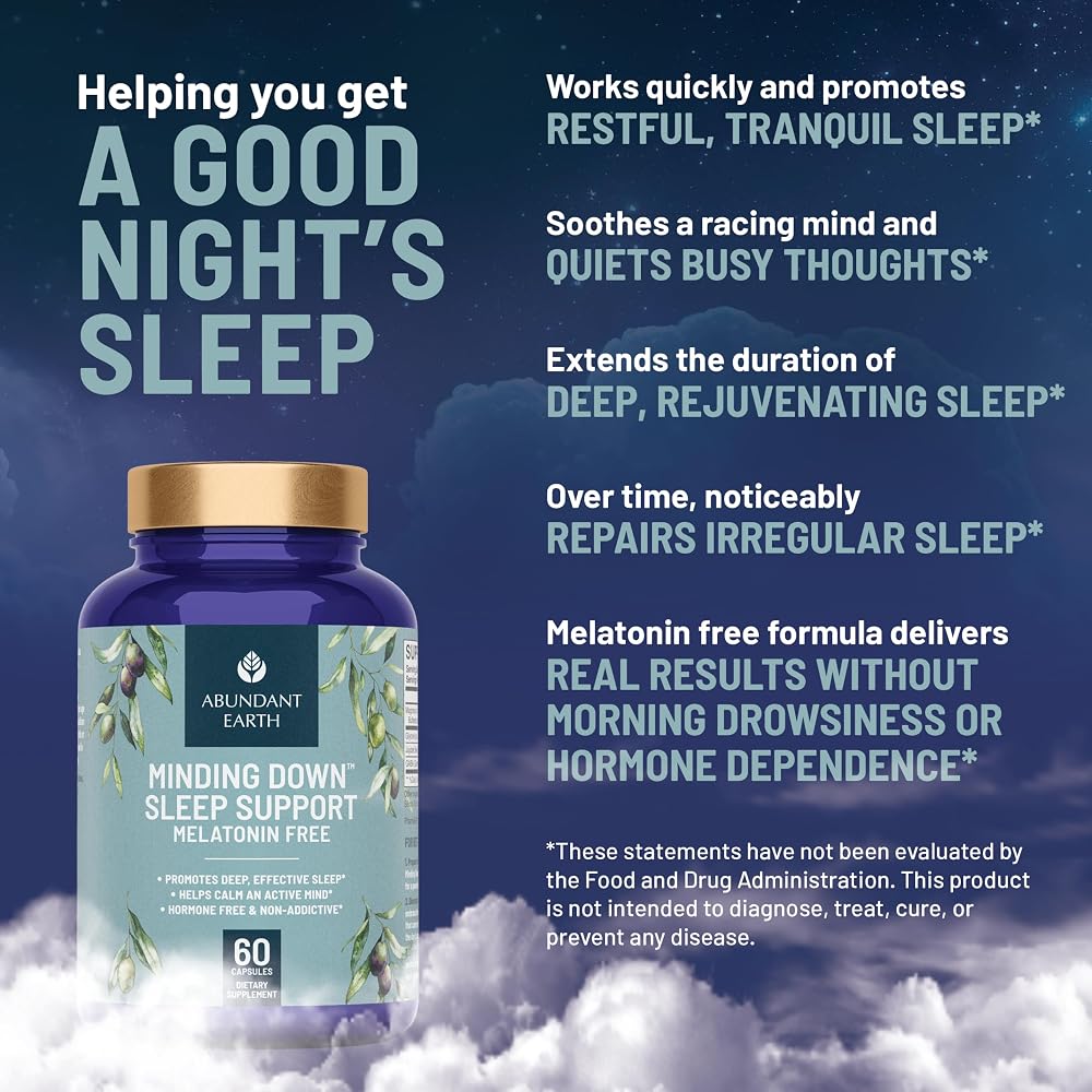 Abundant Earth Minding Down Sleep Support Supplement - 60 Capsules - image 4