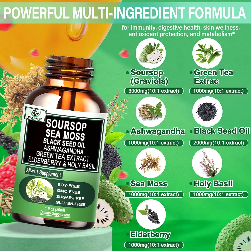 Vita letuo Soursop Drops Liquid Supplement - 1 Fl Oz - image 4