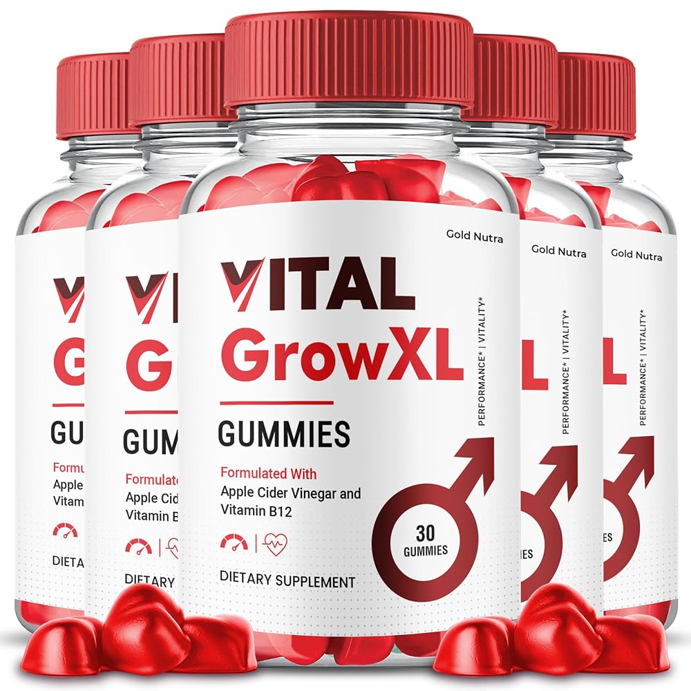 Gold Nutra Vital Grow XL Gummies for Men - 5 Pack