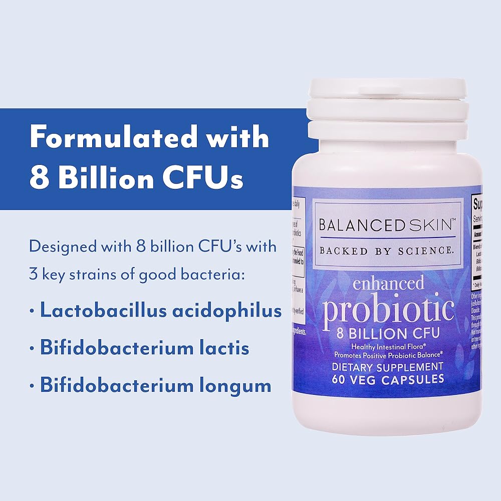 BALANCED SKIN Enhanced Probiotic 8 Billion CFU - 60 Vegetarian Capsules - image 4