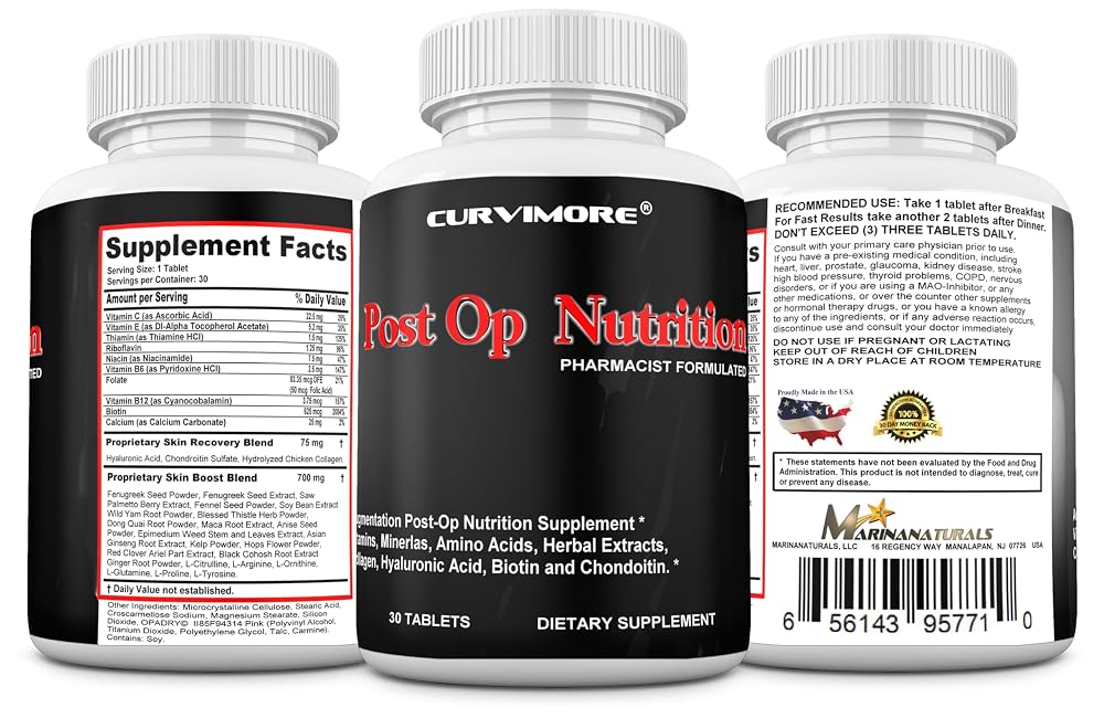 CURVIMORE Post OP Nutrition Pills Collagen Support - 30 Tablets - image 3