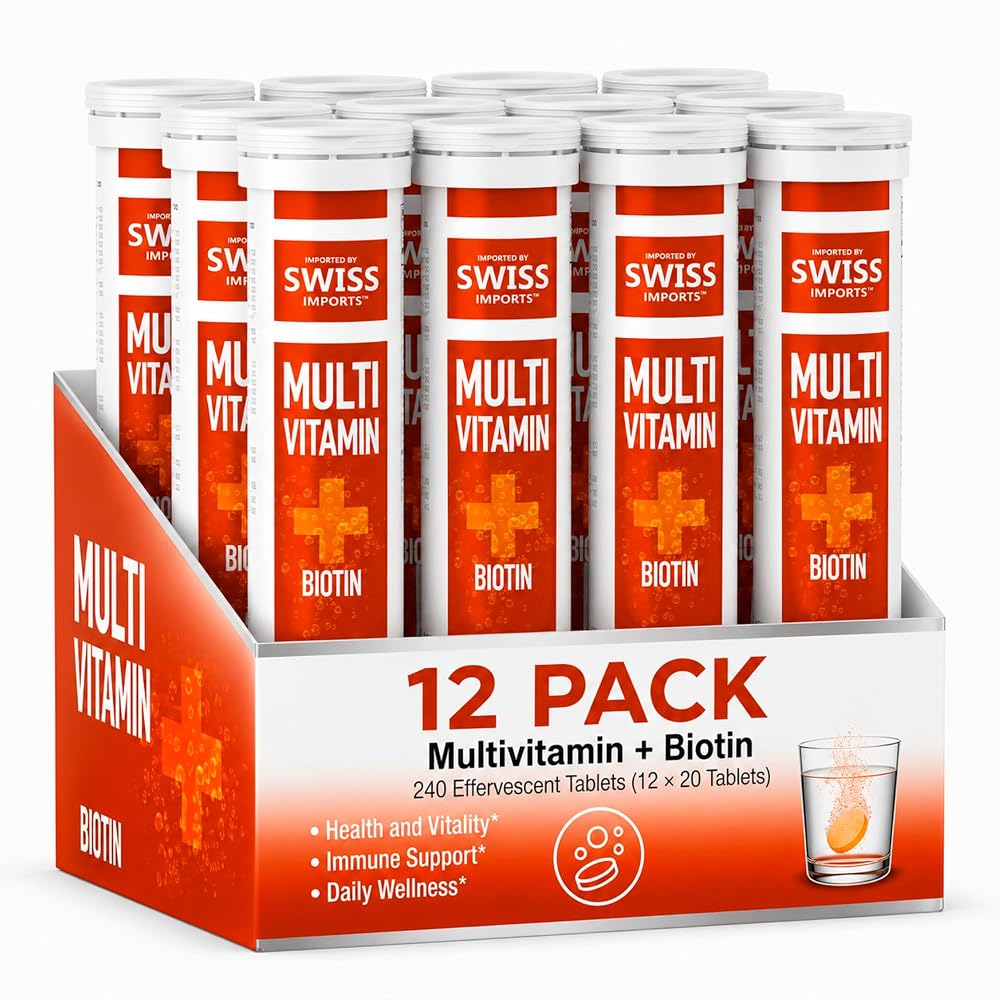 Swiss Imports Effervescent Multivitamins + Biotin for Wellness