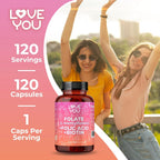 Love You Folate L-Methylfolate + Biotin 10,000 mcg - 120 Vegan Capsules - image 7