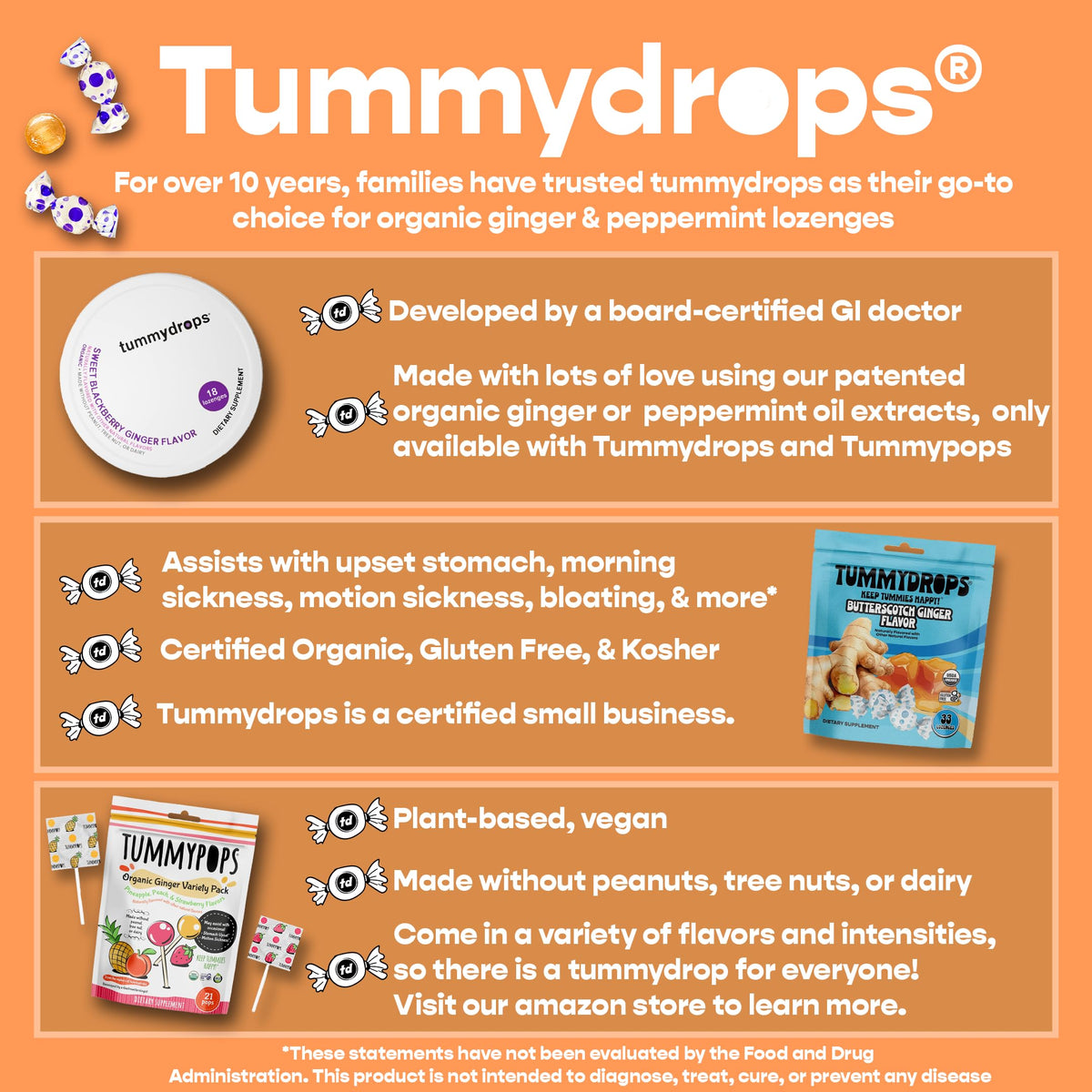 tummy drops Tummydrops Natural Ginger Lozenges for Queasy Stomachs - 33 Count - image 3