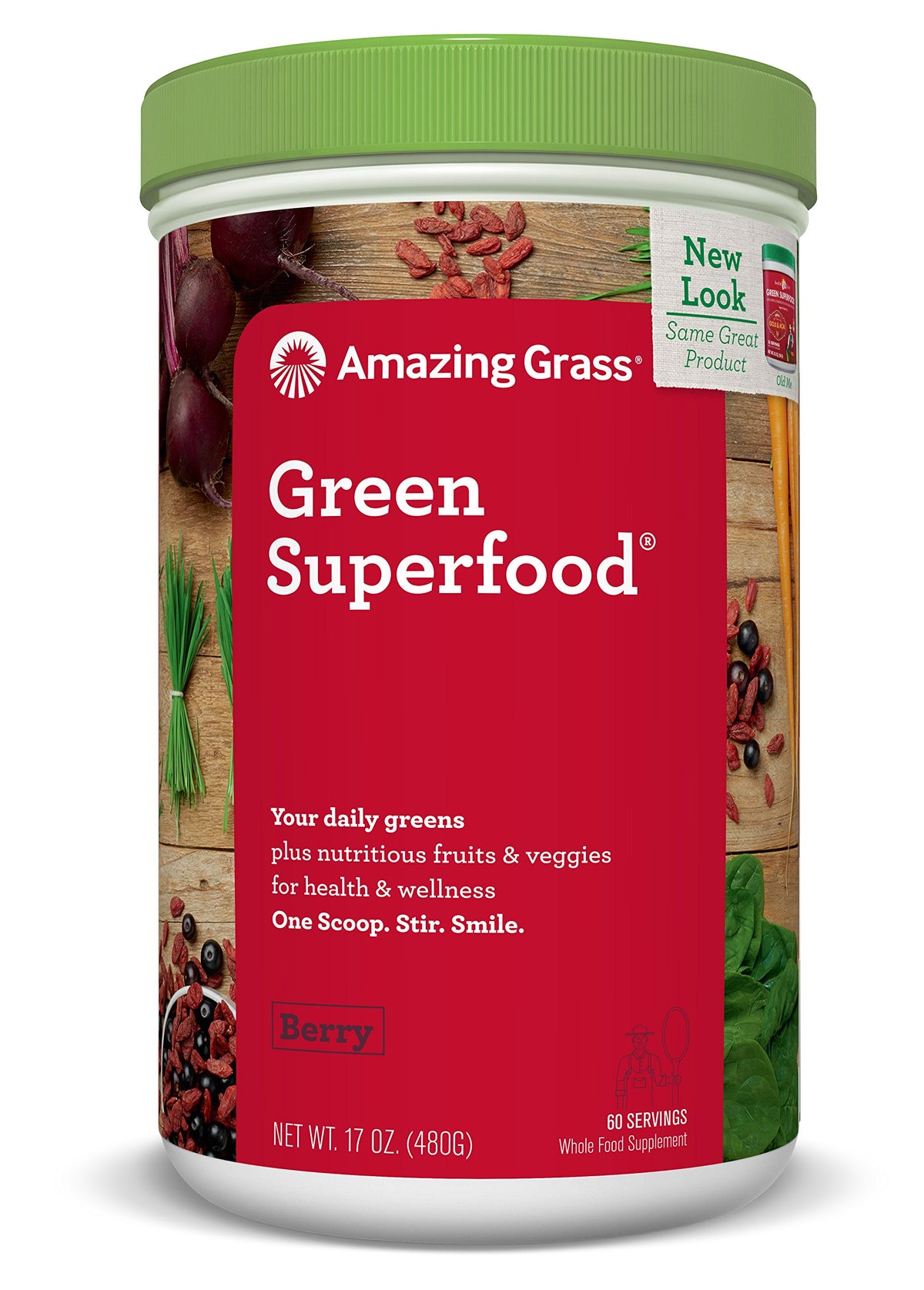 Amazing Grass Green SuperFood Berry Powder - 17 Ounce