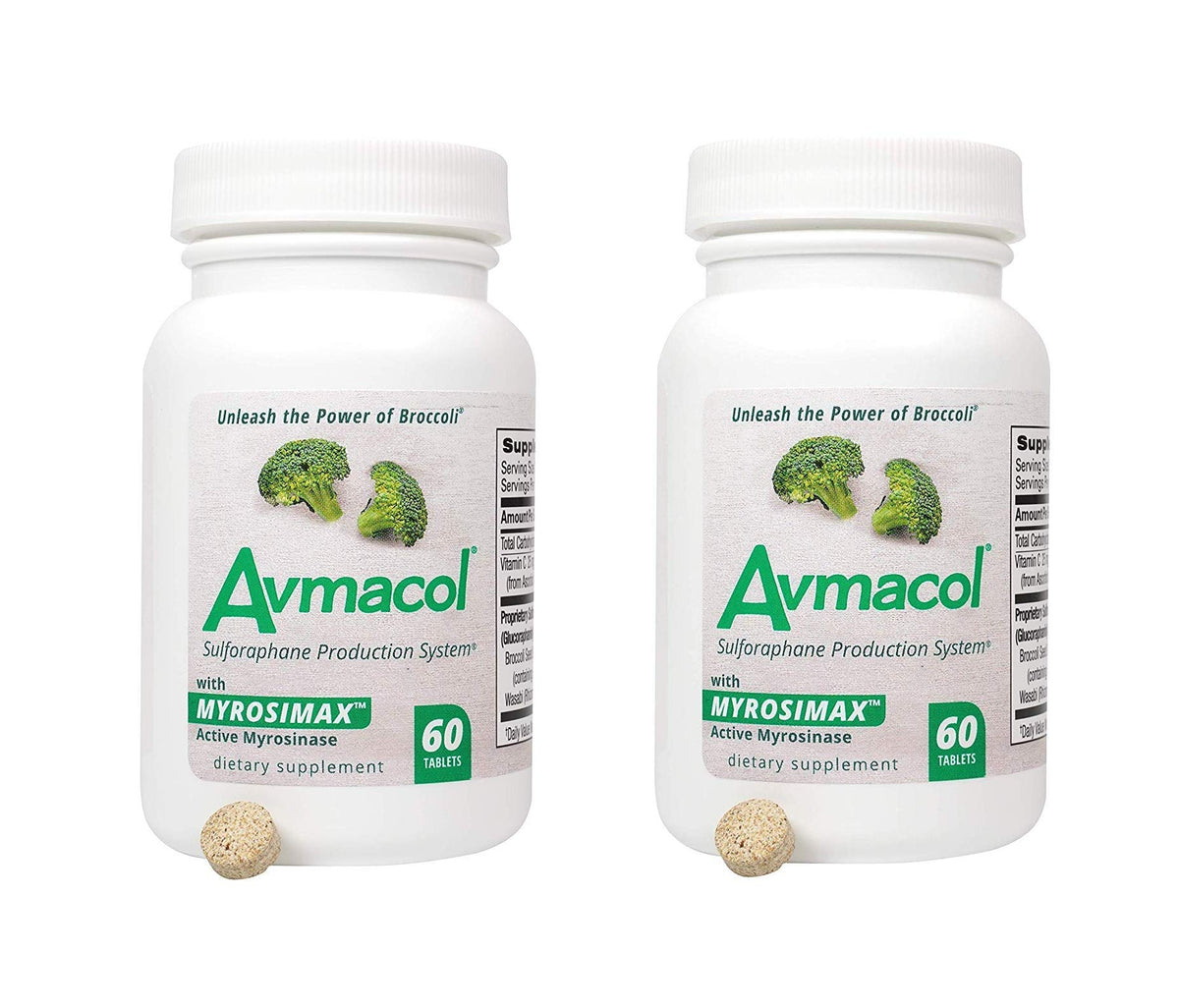 AVMACOL Sulforaphane Supplement with Myrosinase - 120 Tablets