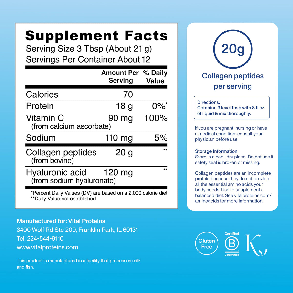 Vital Proteins® Collagen Peptides - Unflavored Collagen Powder