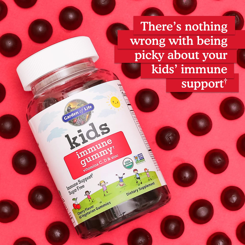 Garden of Life Kids Immune Support Gummies Cherry - 60 Count - image 2
