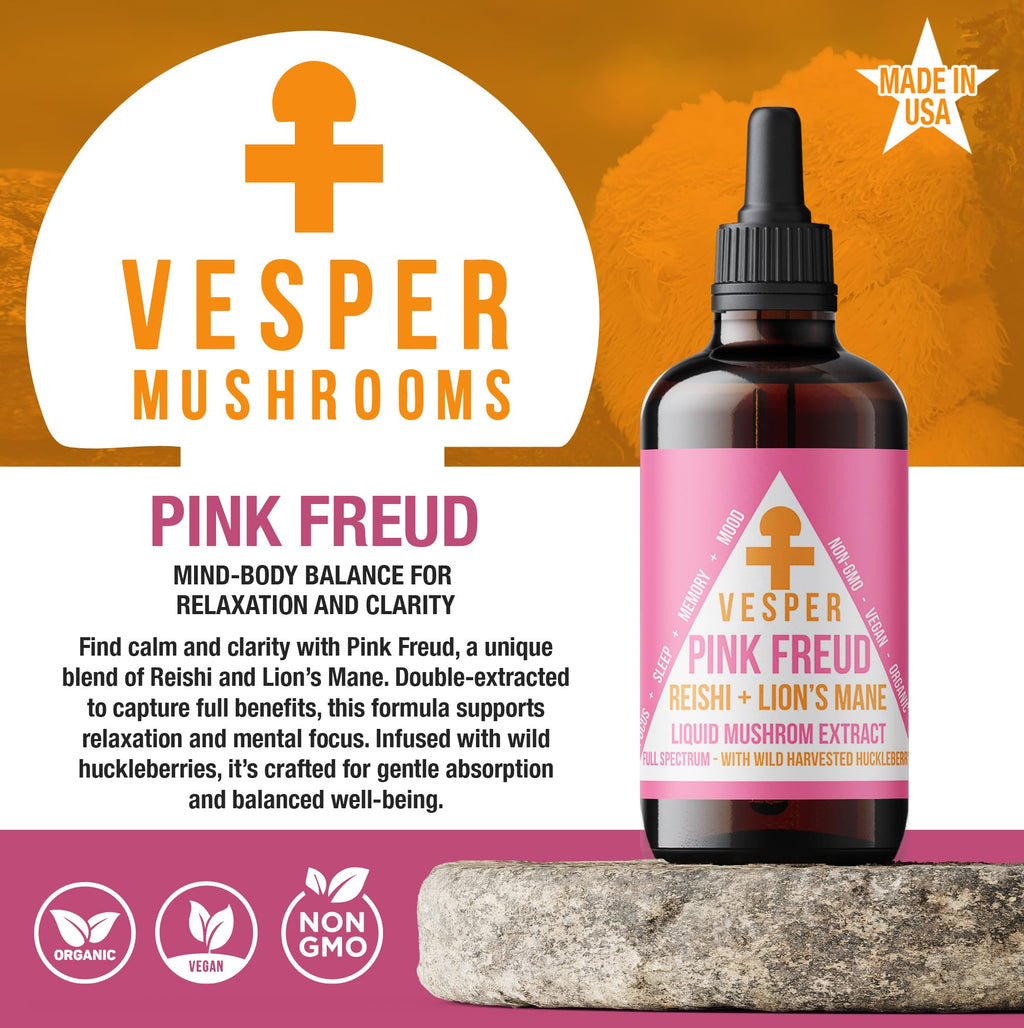 Vesper Mushrooms Liquid Extract - Double Extraction with Wild