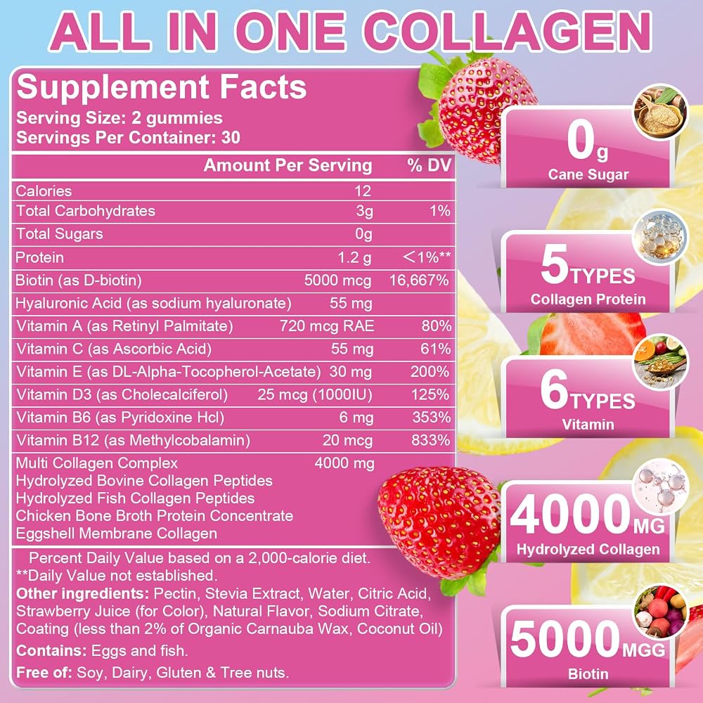 Nature's live Multi Collagen Peptides Gummies