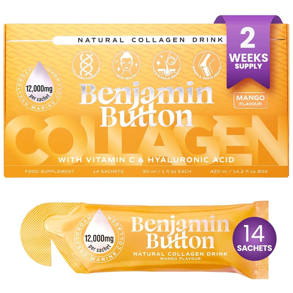 Benjamin Button Marine Collagen Liquid Sachet w/Hyaluronic Acid