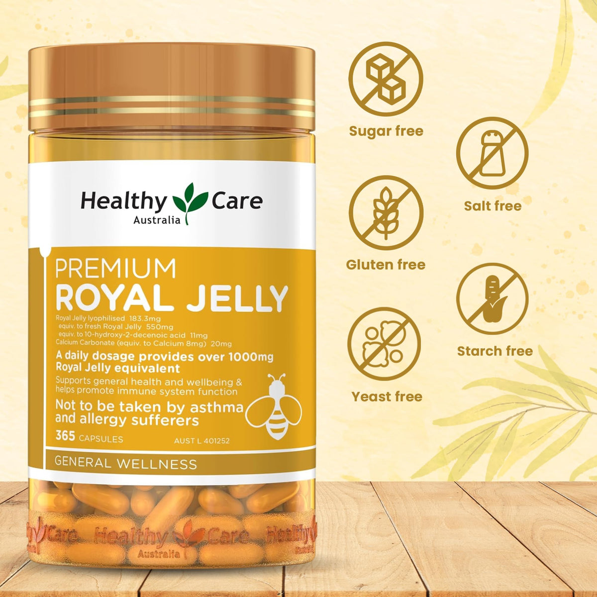 Healthy Care Royal Jelly 1000 - 365 Capsules - image 5