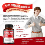 AUMETO Cayenne Pepper 1530mg with Cinnamon & Ginger - 180 Capsules - image 2