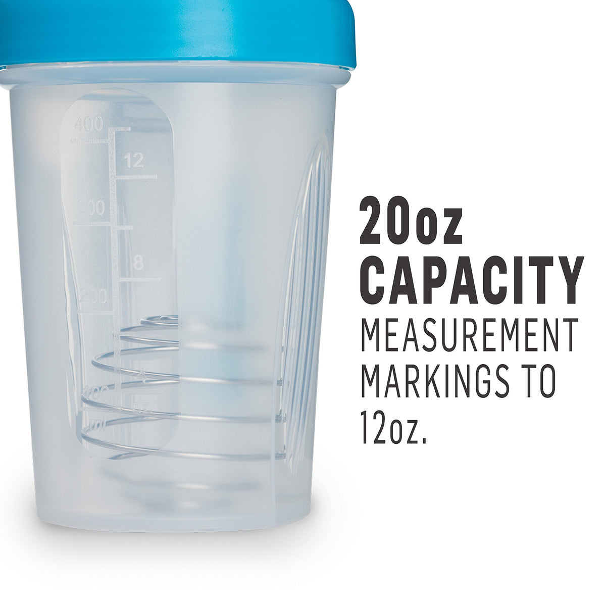 BlenderBottle Classic Loop Top Shaker Bottle 20 oz - Clear/Black - image 2